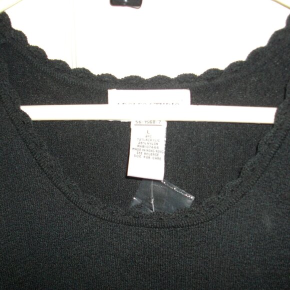 women's Adolfo Studio large knit sweater vest, black. Large. New. - Picture 2 of 3